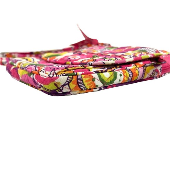 Vera Bradley Clementine Crossbody Bag Hipster Purse Pink/Yellow 8"x6" - Picture 8 of 16